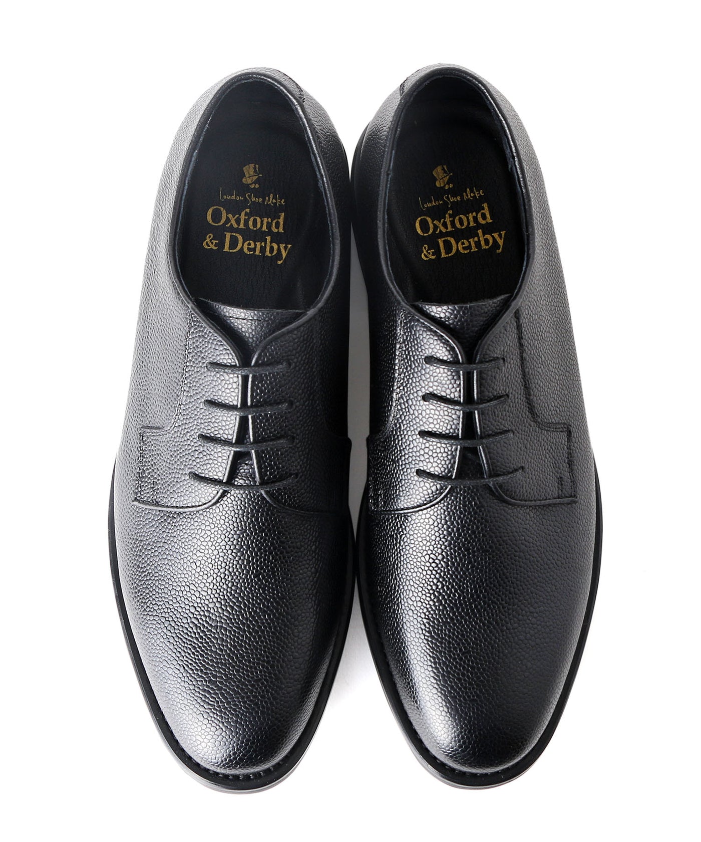 外羽根プレーントゥ 8012 ブラック／London Shoe Make Oxford and Derby