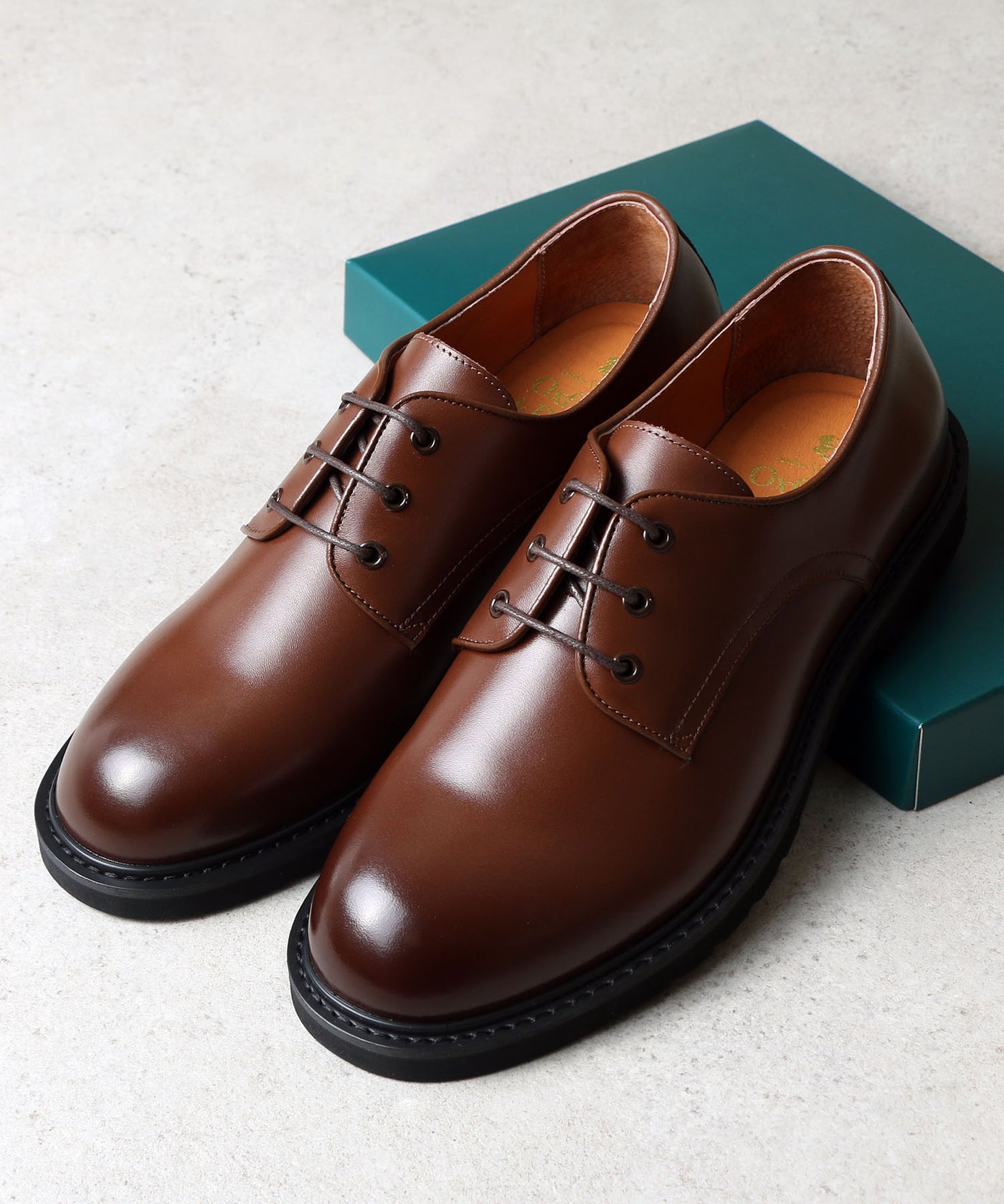 外羽根 プレーントゥ レースアップ シューズ 9004 ダークブラウン／London Shoe Make Oxford and Derby