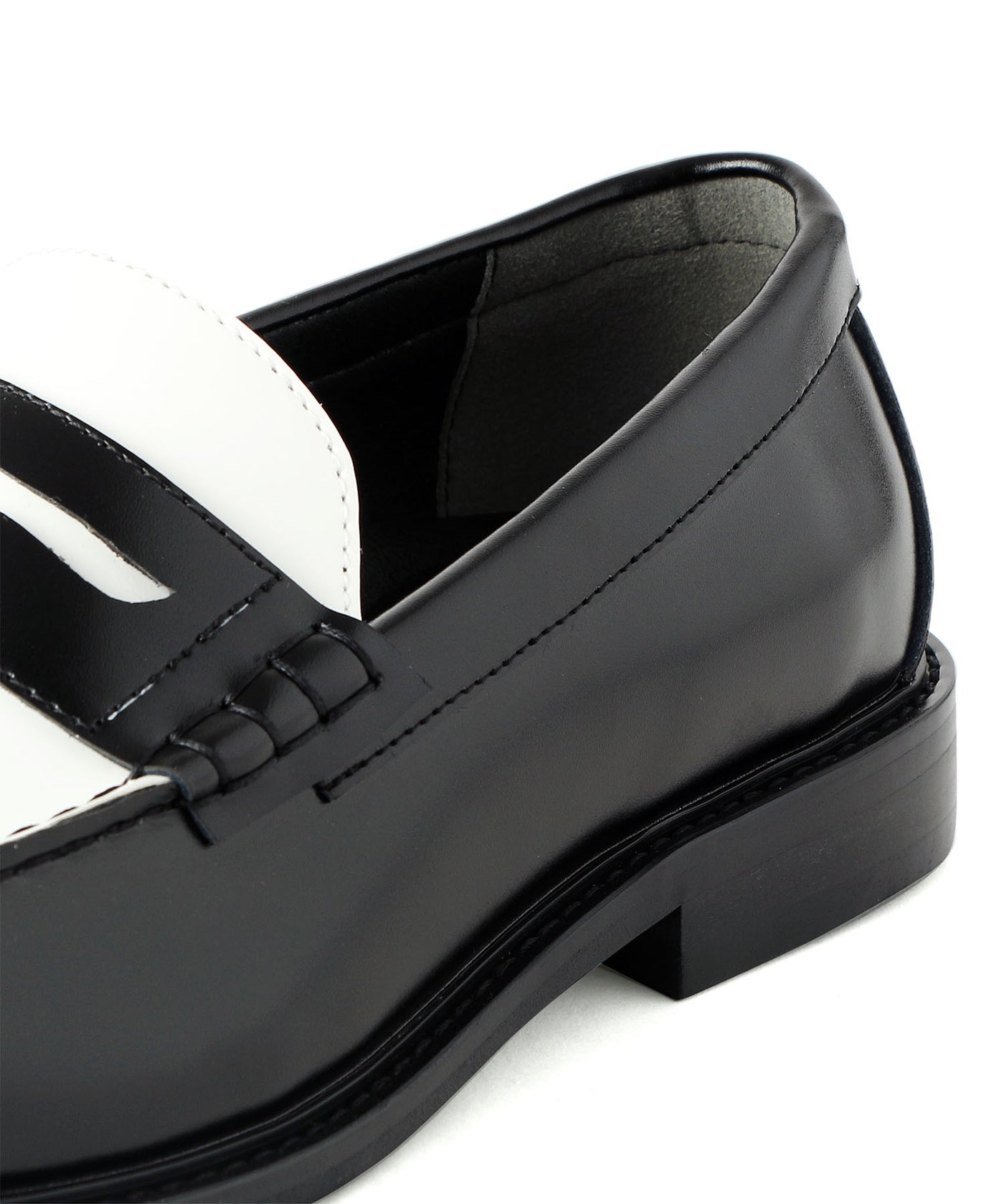 レザーコインローファー 9005 ブラックコンビ／London Shoe Make