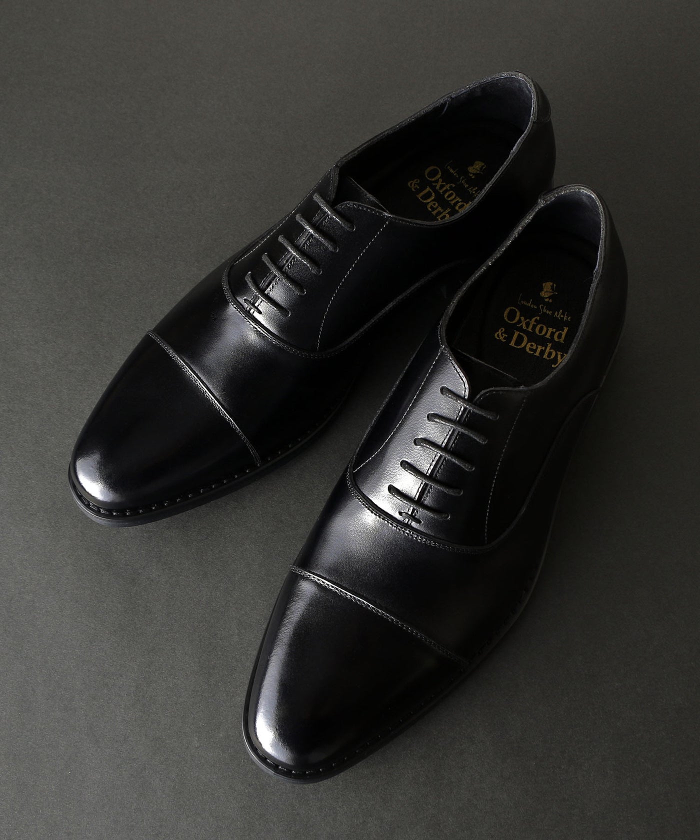 内羽根 ストレートチップ ドレスシューズ 9010 ブラック／London Shoe Make Oxford and Derby