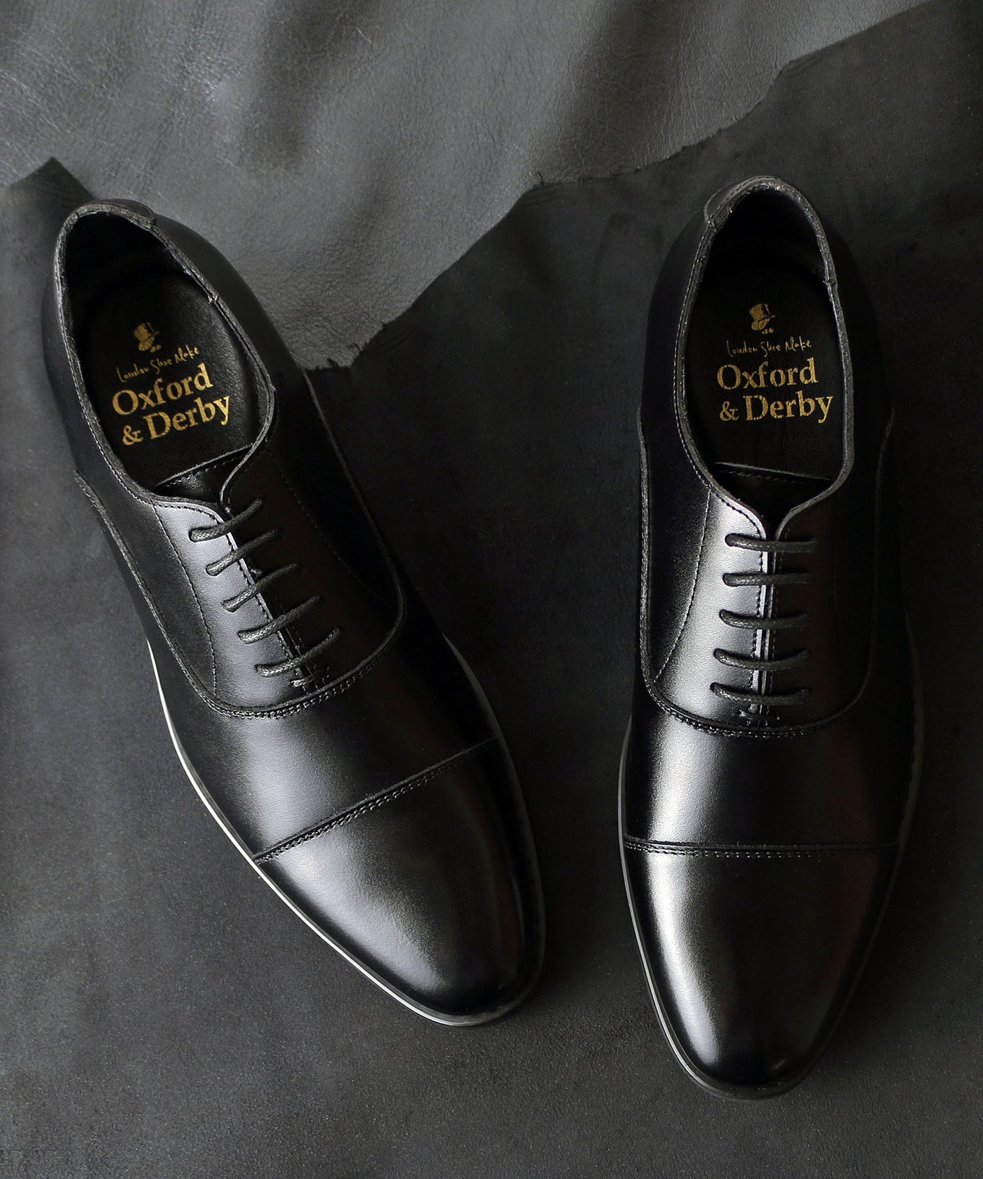 内羽根 ストレートチップ ドレスシューズ 9010 ブラック／London Shoe Make Oxford and Derby