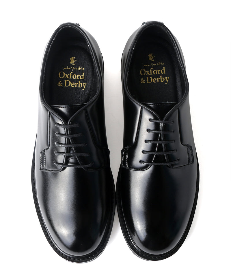 “timeless shoes” プレーントゥ ポストマンシューズ 9101 ブラック