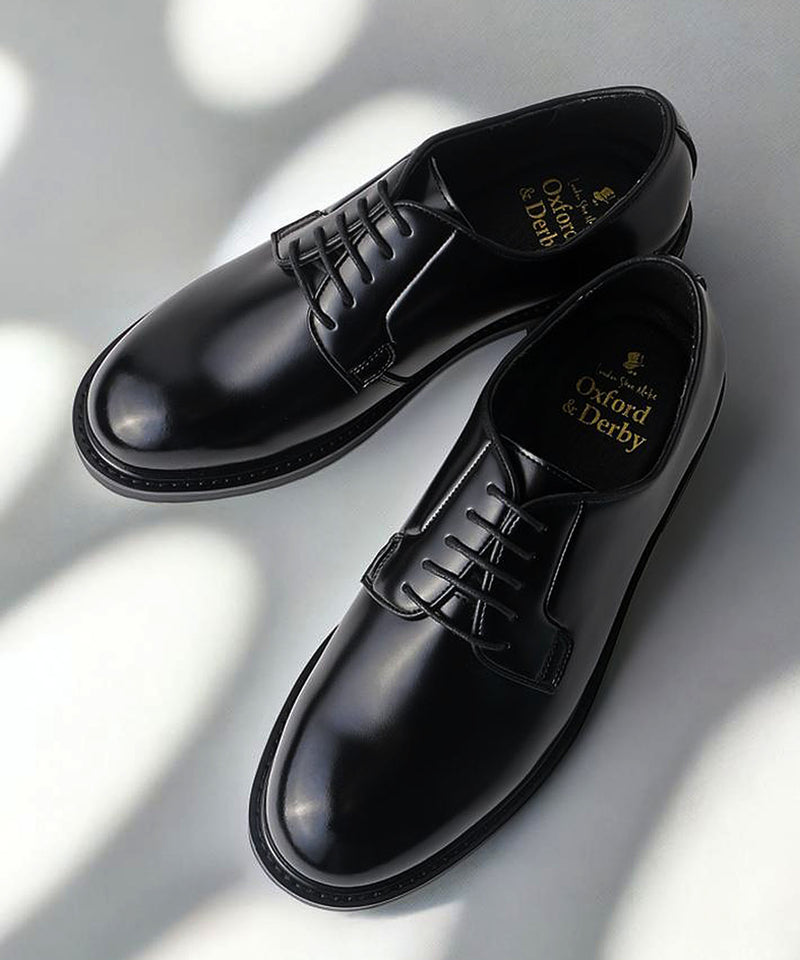 “timeless shoes” プレーントゥ ポストマンシューズ 9101 ブラック