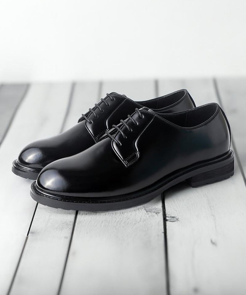 “timeless shoes” プレーントゥ ポストマンシューズ 9101 ブラック