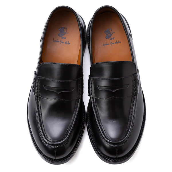 コインローファー ＜デュプイレザー×リッジウェイソール＞ 604 ブラック／London Shoe Make